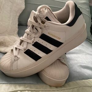 Adidas Superstar Women's White and Black Sneakers